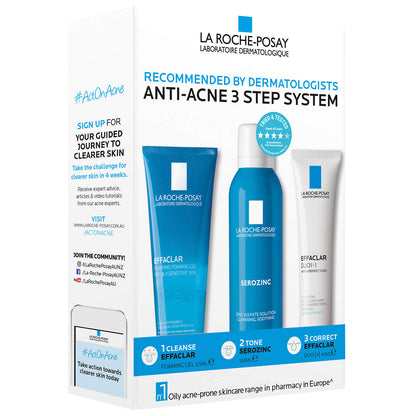 La Roche-Posay Anti-Acne 3 Step System Treatment 315ml