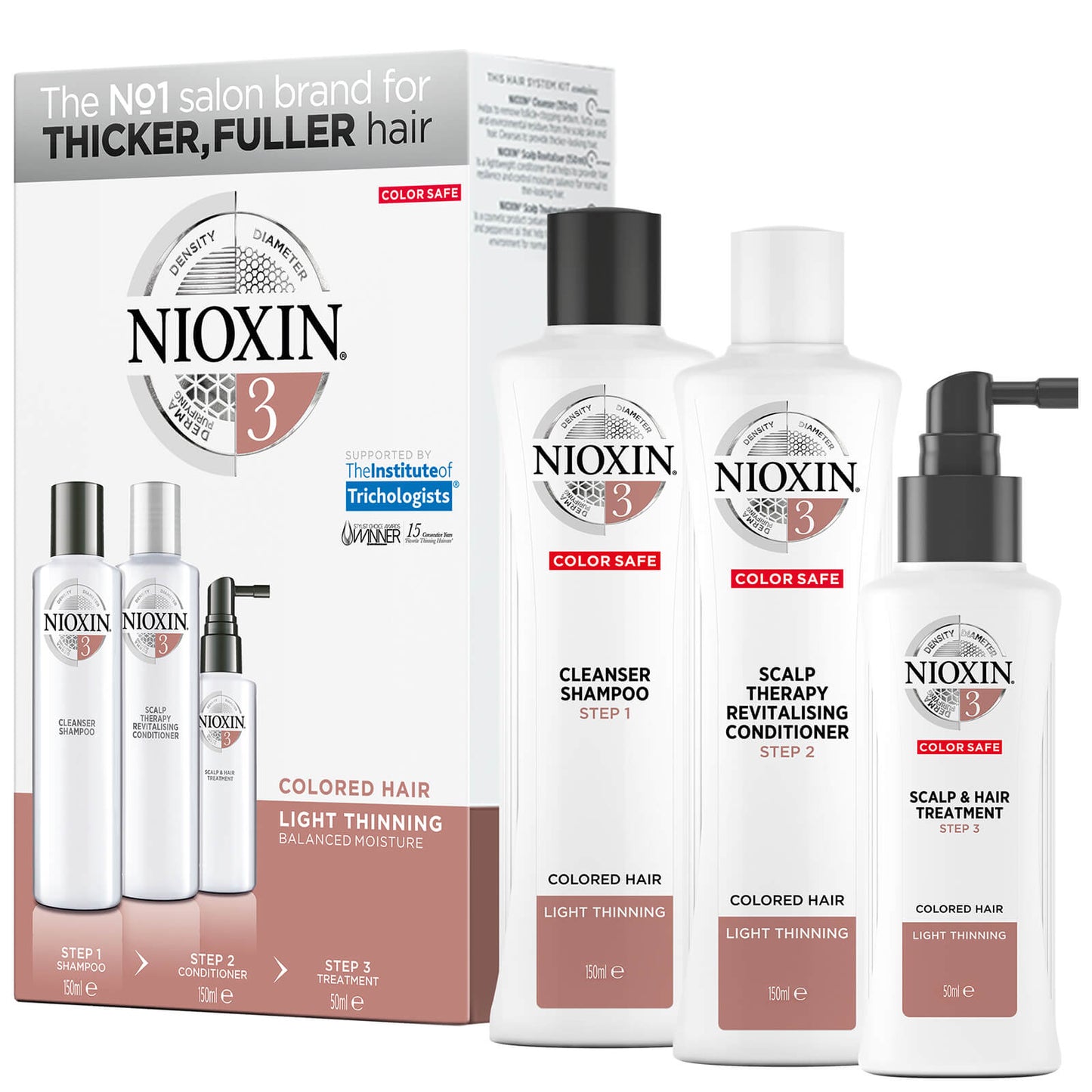 NIOXIN 3-part System Trial Kit 3 for Colored Hair with Light Thinning