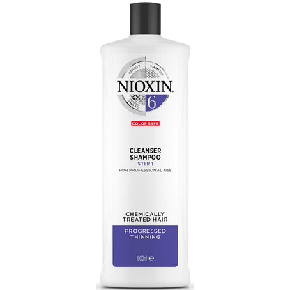 NIOXIN 3-Part System 6 Cleanser Shampoo for Chemically Treated Hair with Progressed Thinning 1000ml