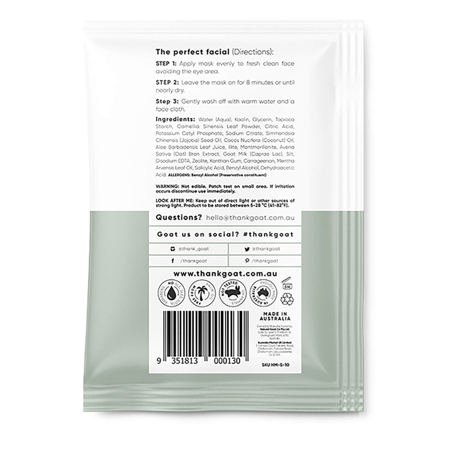 Thank Goat Hydration Mask (1 Piece)