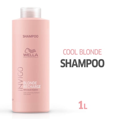 Wella Professionals Care INVIGO Blonde Recharge Color Refreshing Shampoo - Cool Blonde 1000ml