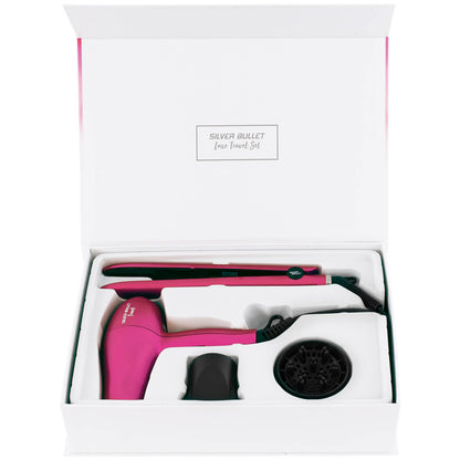 Silver Bullet Luxe Travel Set 2200W Hair Dryer and Straighteners - Pink