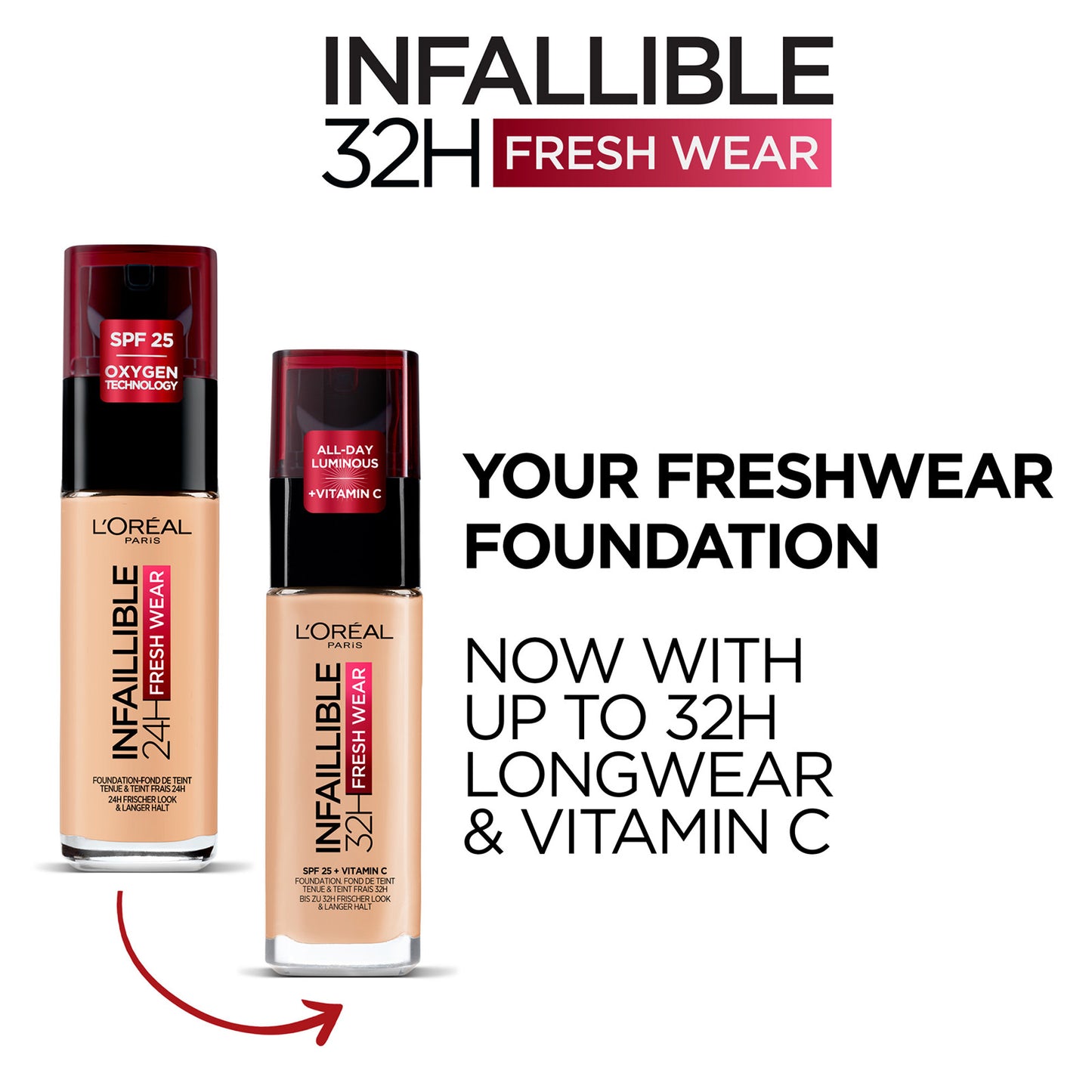 L'Oréal Paris Infallible 32hr Freshwear Liquid Foundation (Various Shades)