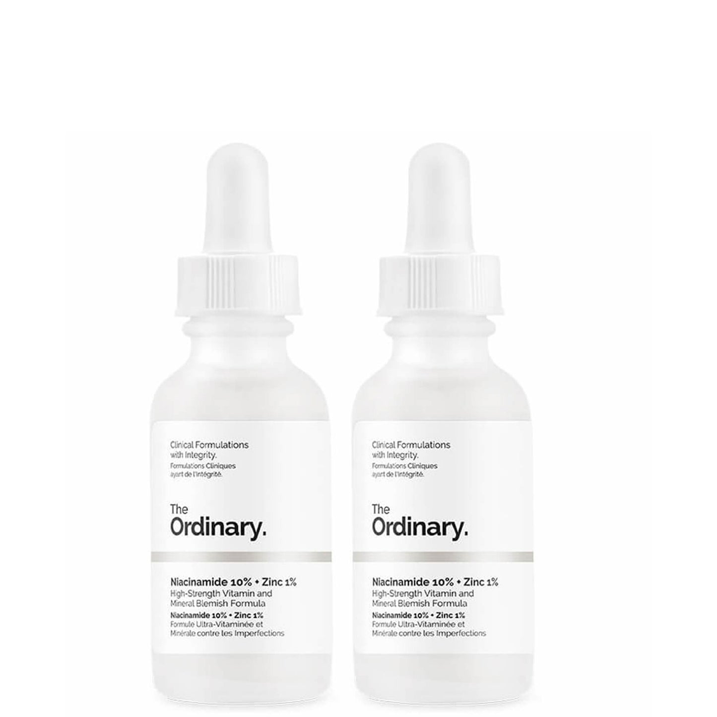 The Ordinary Niacinamide 10% + Zinc 1% High Strength Vitamin and Mineral Blemish Formula Duo 2 x 30ml