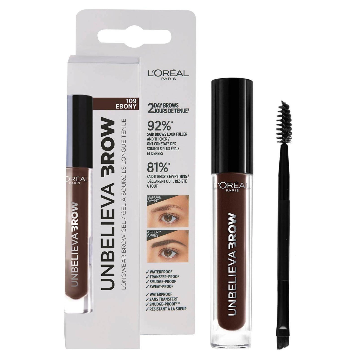 L'Oréal Paris Unbelievabrow Long-Lasting Brow Gel 3.4ml (Various Shades)