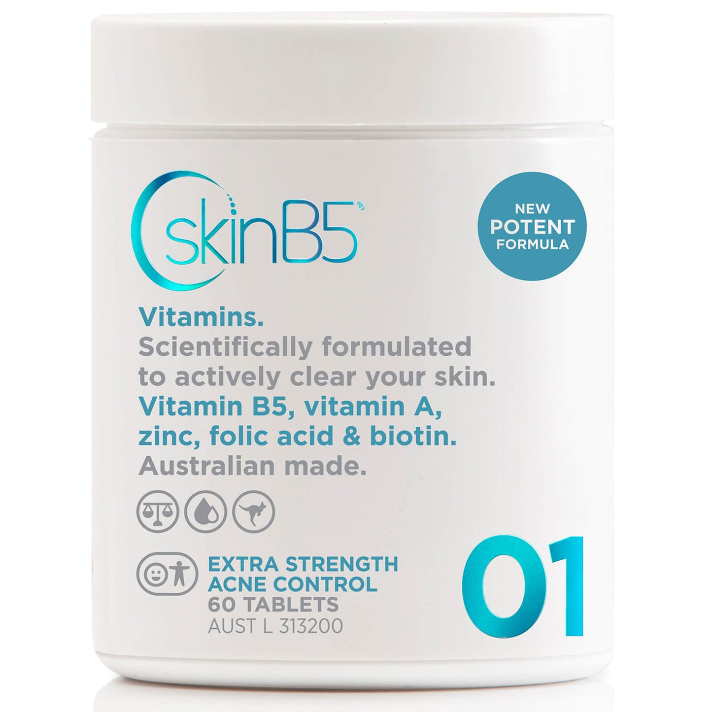 SkinB5 Extra Strength Acne Control Tablets x 60 - AU/NZ