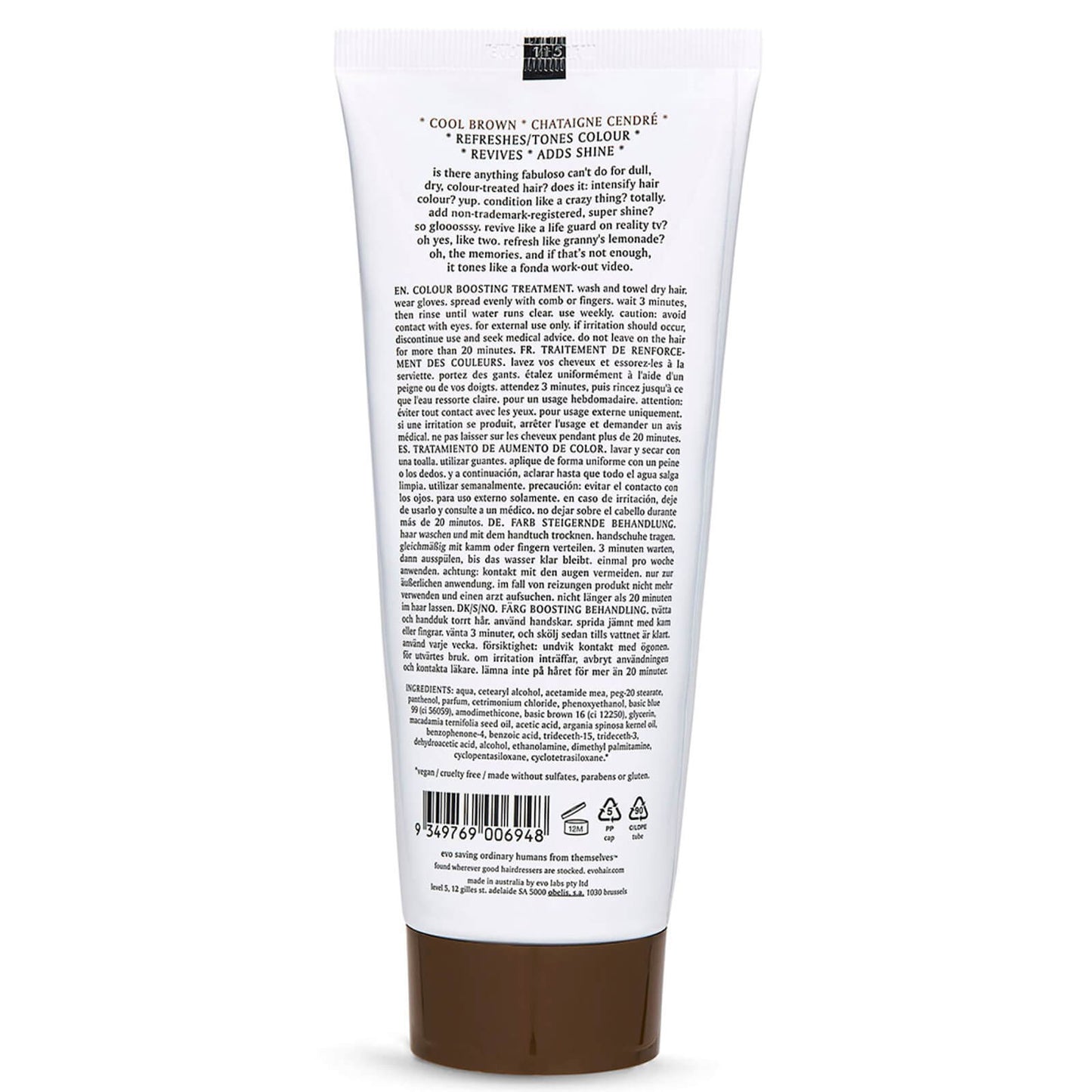 evo Fabuloso Colour Boosting Conditioner/Treatment - Cool Brown 220ml