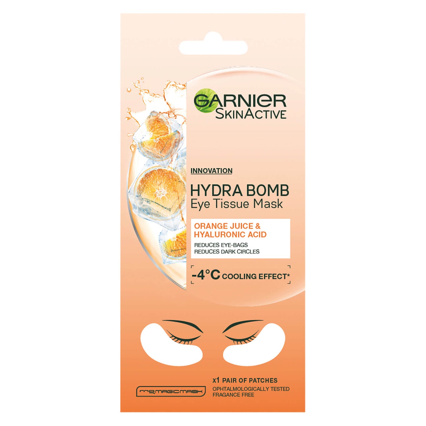 Garnier Skin Active Eye Tissue Mask with Hyaluronic Acid and Orange Juice 6ml