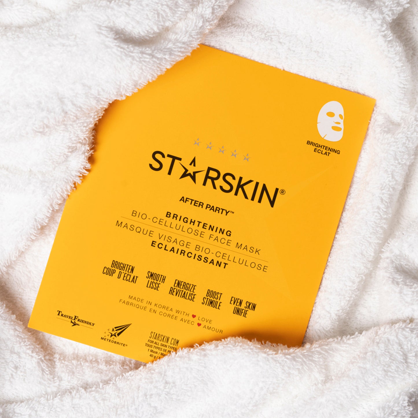 STARSKIN After Party Brightening Coconut Bio-Cellulose Second Skin Face Mask