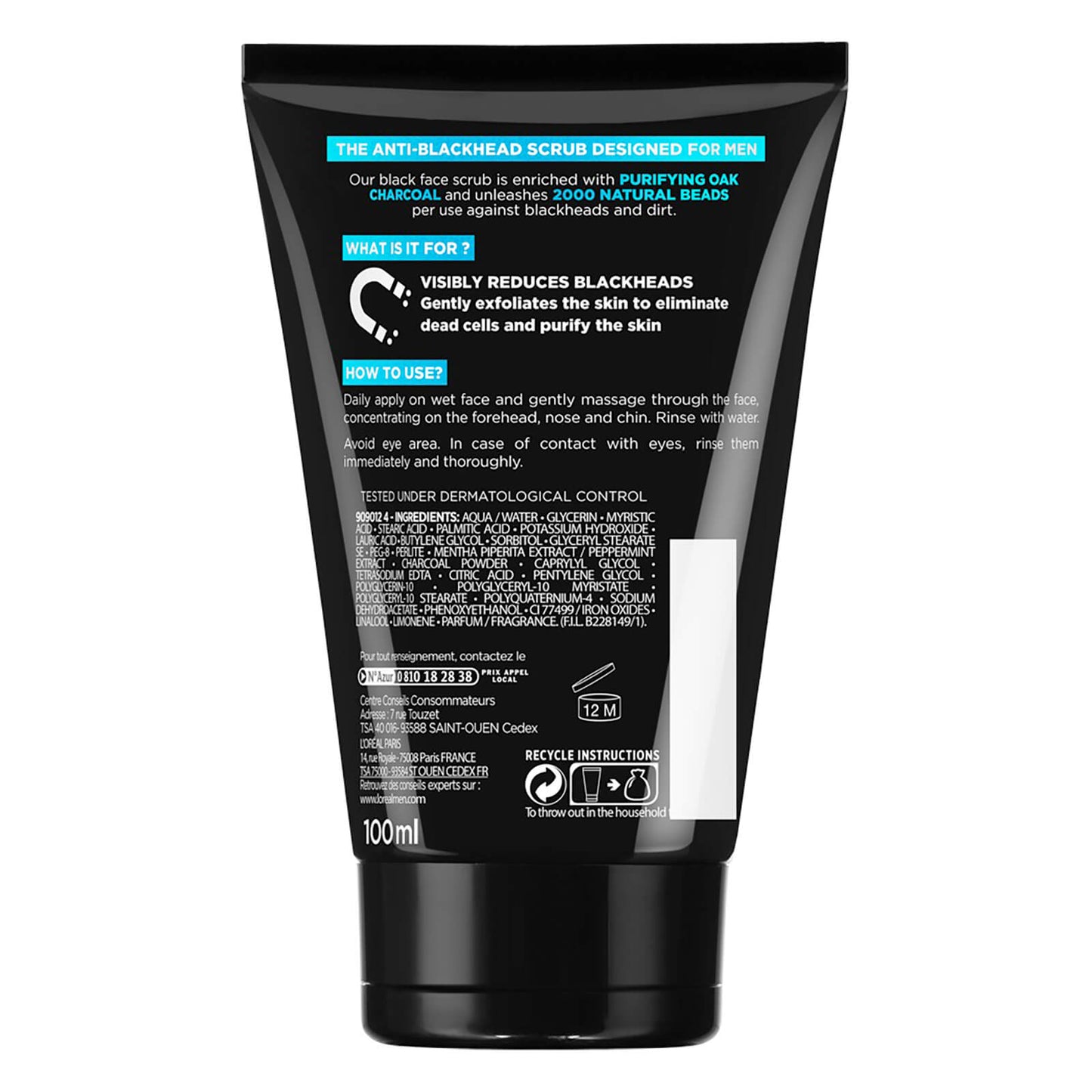 L'Oréal Paris Men Expert Pure Power Scrub 100ml