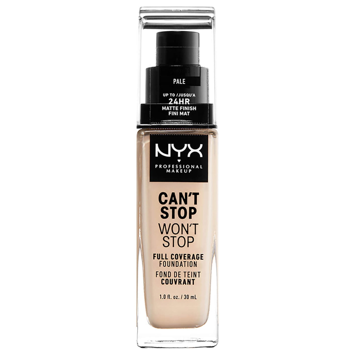 NYX Professional Makeup Can't Stop Won't Stop Full Coverage Liquid Foundation 30ml (Various Shades)