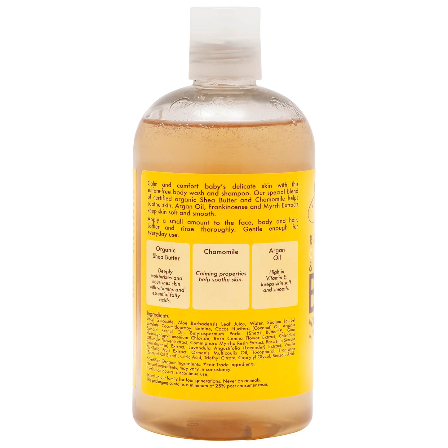 SheaMoisture Raw Shea, Chamomile and Argan Oil Baby Head-to-Toe Shampoo 384ml