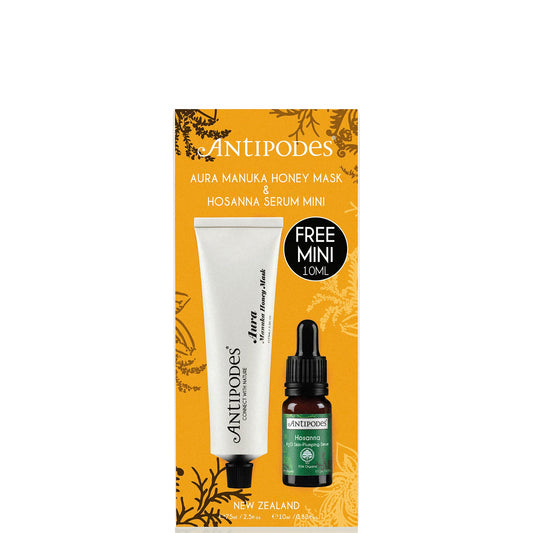 Antipodes Discovery Set - Aura Manuka Honey Mask and Mini Hosanna H2O Skin-Plumping Serum