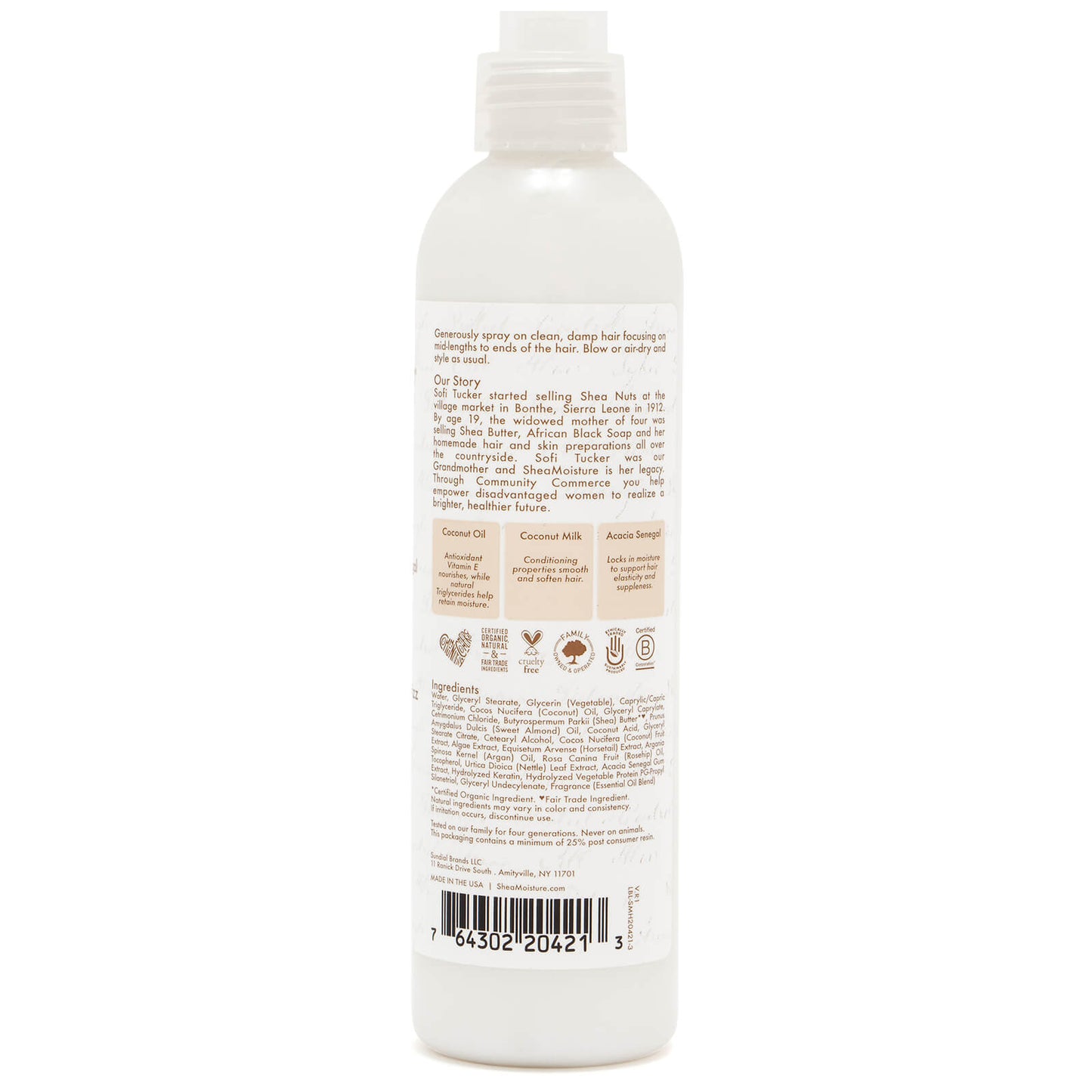 SheaMoisture 100% Virgin Coconut Oil Daily Hydration Leave In Conditioner 237ml