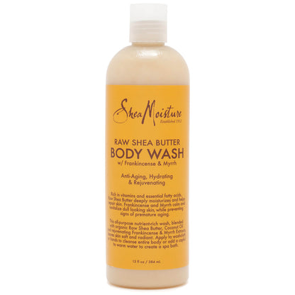 3X Shea Moisture 384ml Body Wash Hydrating Raw Shea Butter - 384ml