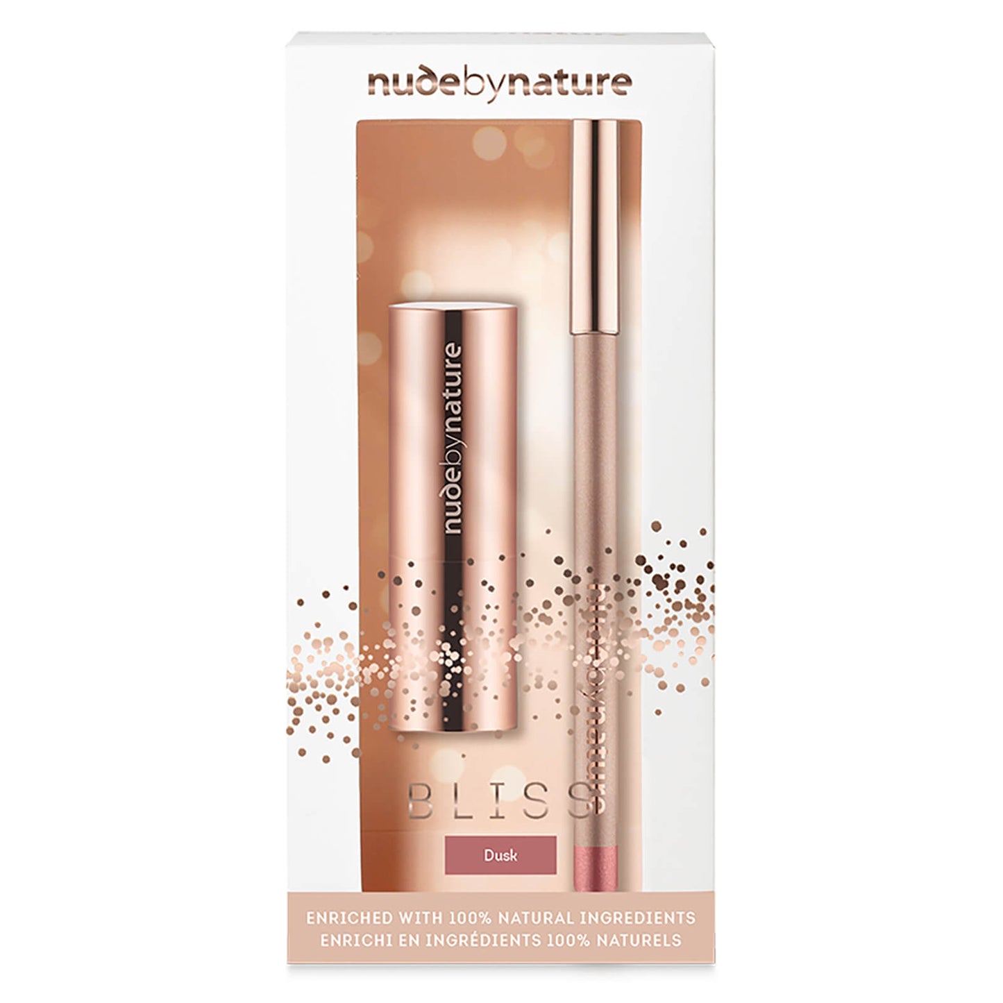 nude by nature Bliss 2 Piece Lip Kit - Dusty Rose