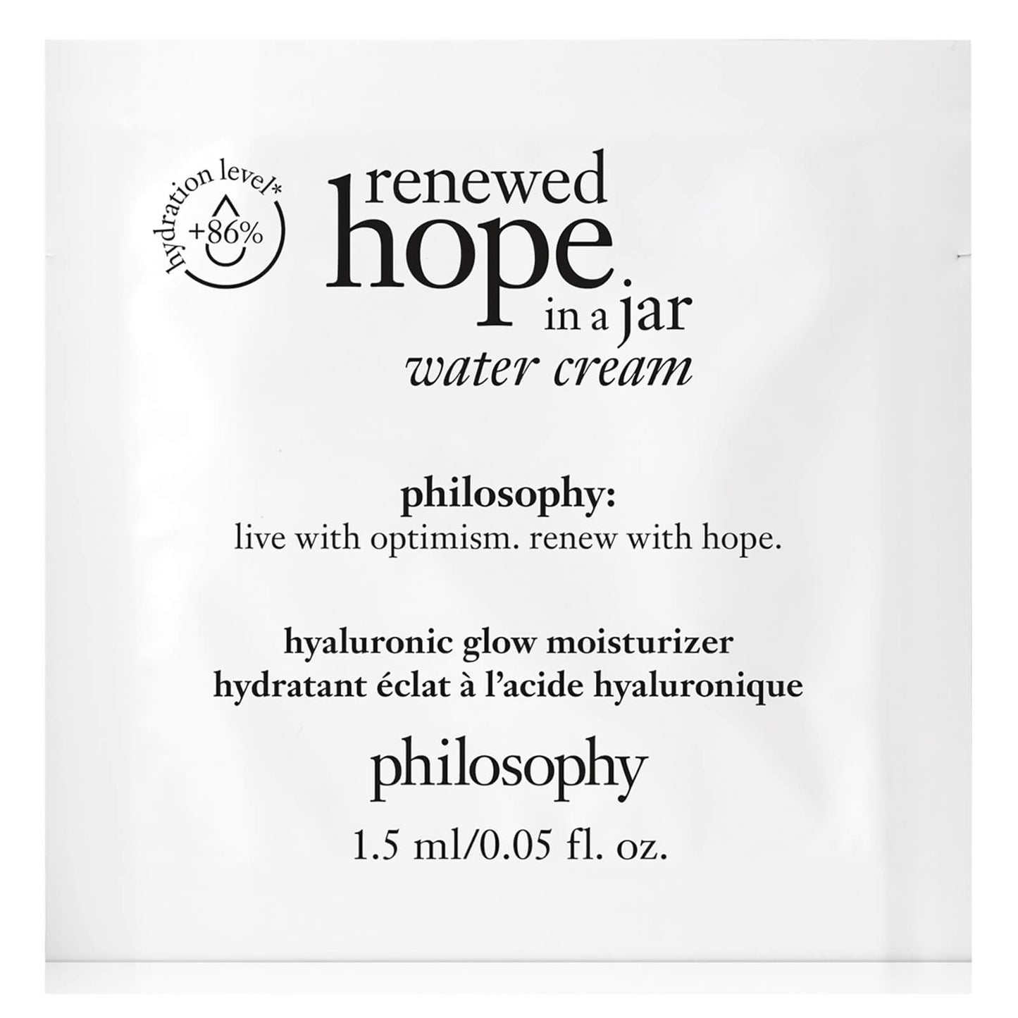 philosophy Renewed Hope in a Jar Water Cream 1.5ml (Free Gift)