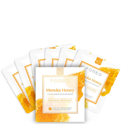 FOREO Manuka Honey UFO/UFO Mini Revitalising Face Mask for Ageing Skin (6 Pack)