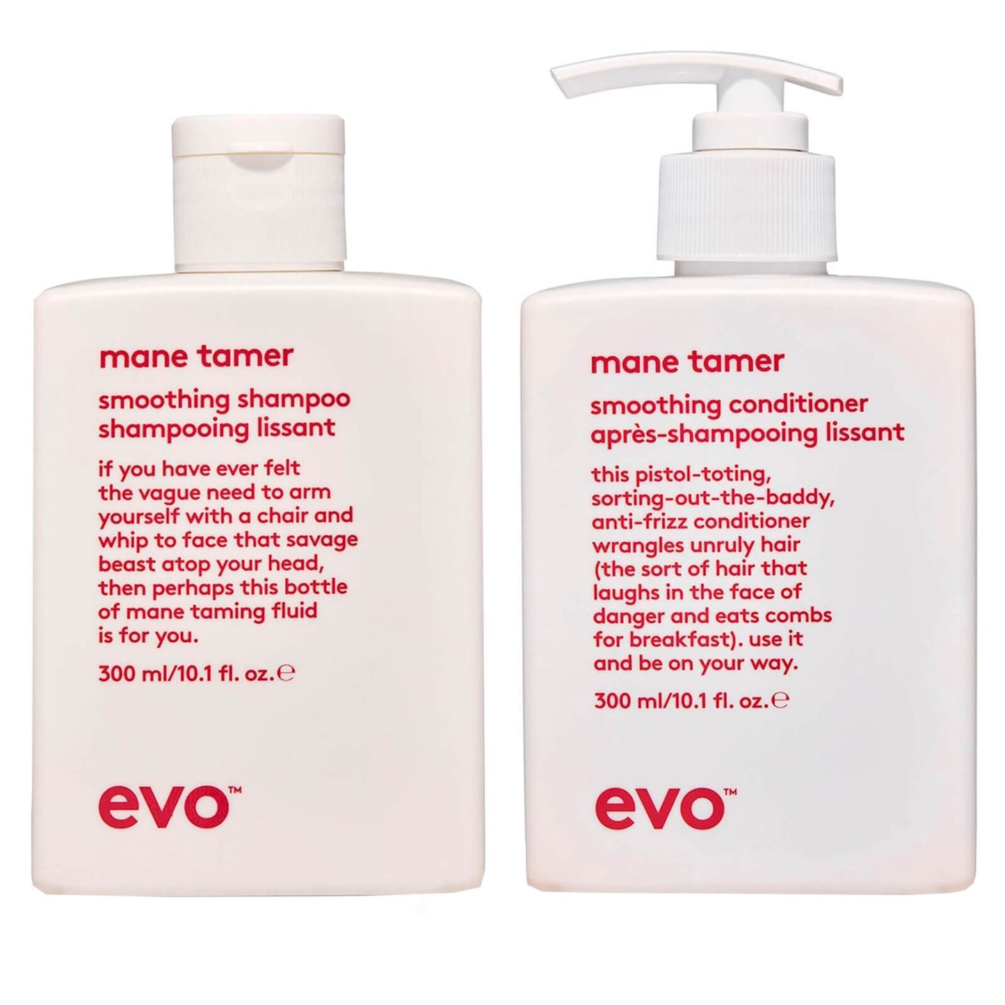 evo Mane Tamer Smoothing Shampoo and Conditioner