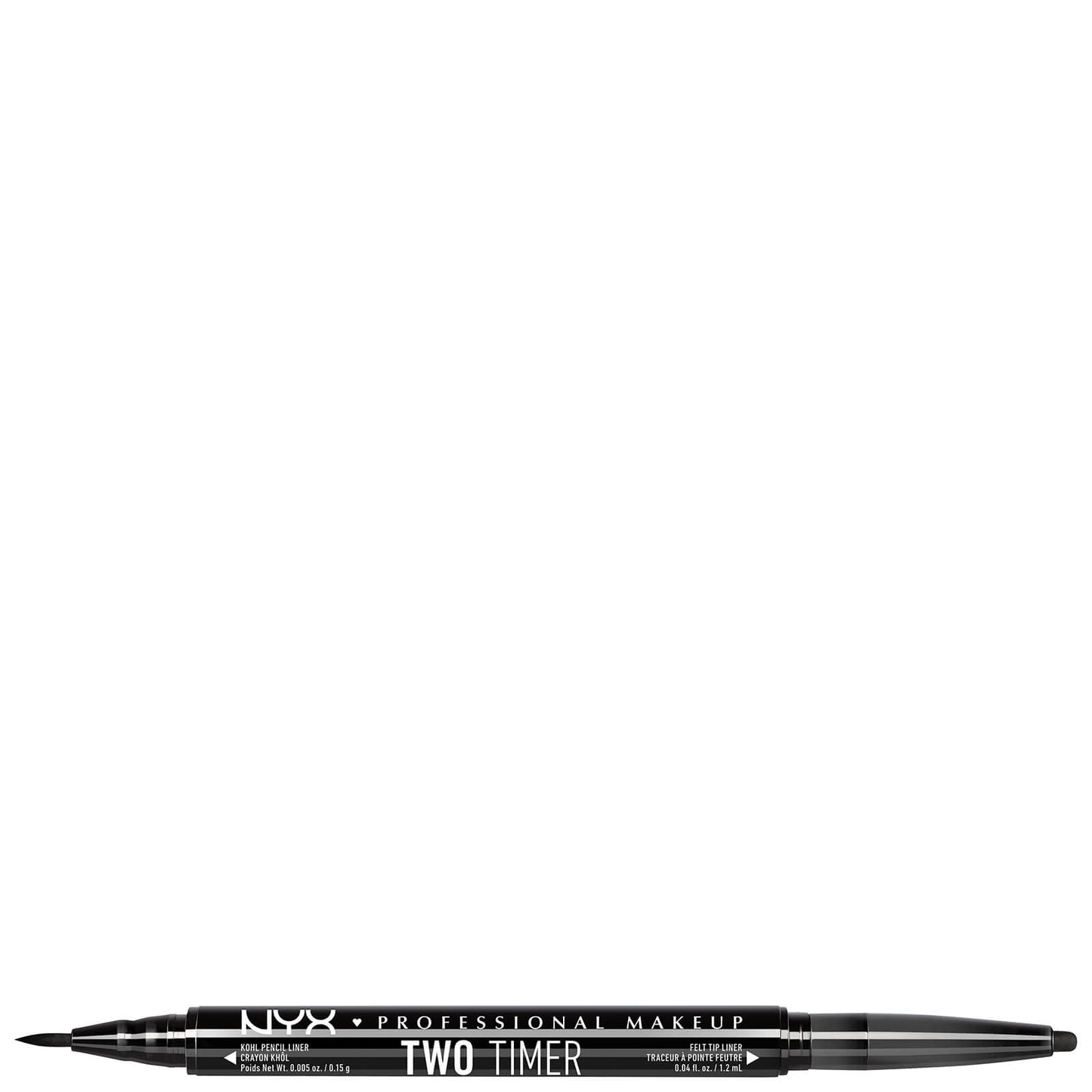 NYX Professional Makeup Two Timer Dual Ended Eyeliner - Jet Black 1.2ml