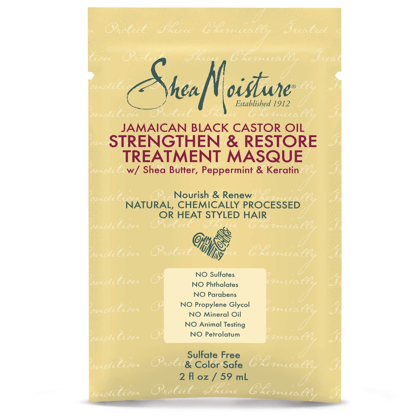 SheaMoisture Jamaican Black Castor Oil Strengthen and Restore Treatment Masque 59ml (Free Gift)