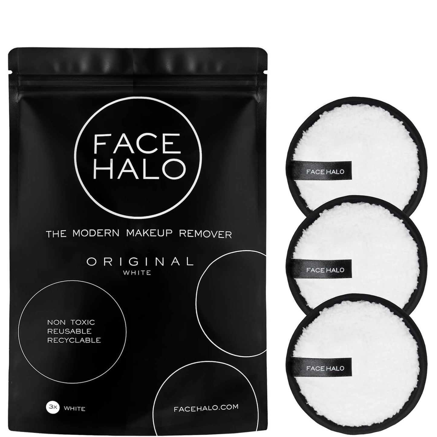 Face Halo The Modern Makeup Remover Original - 3 Pack