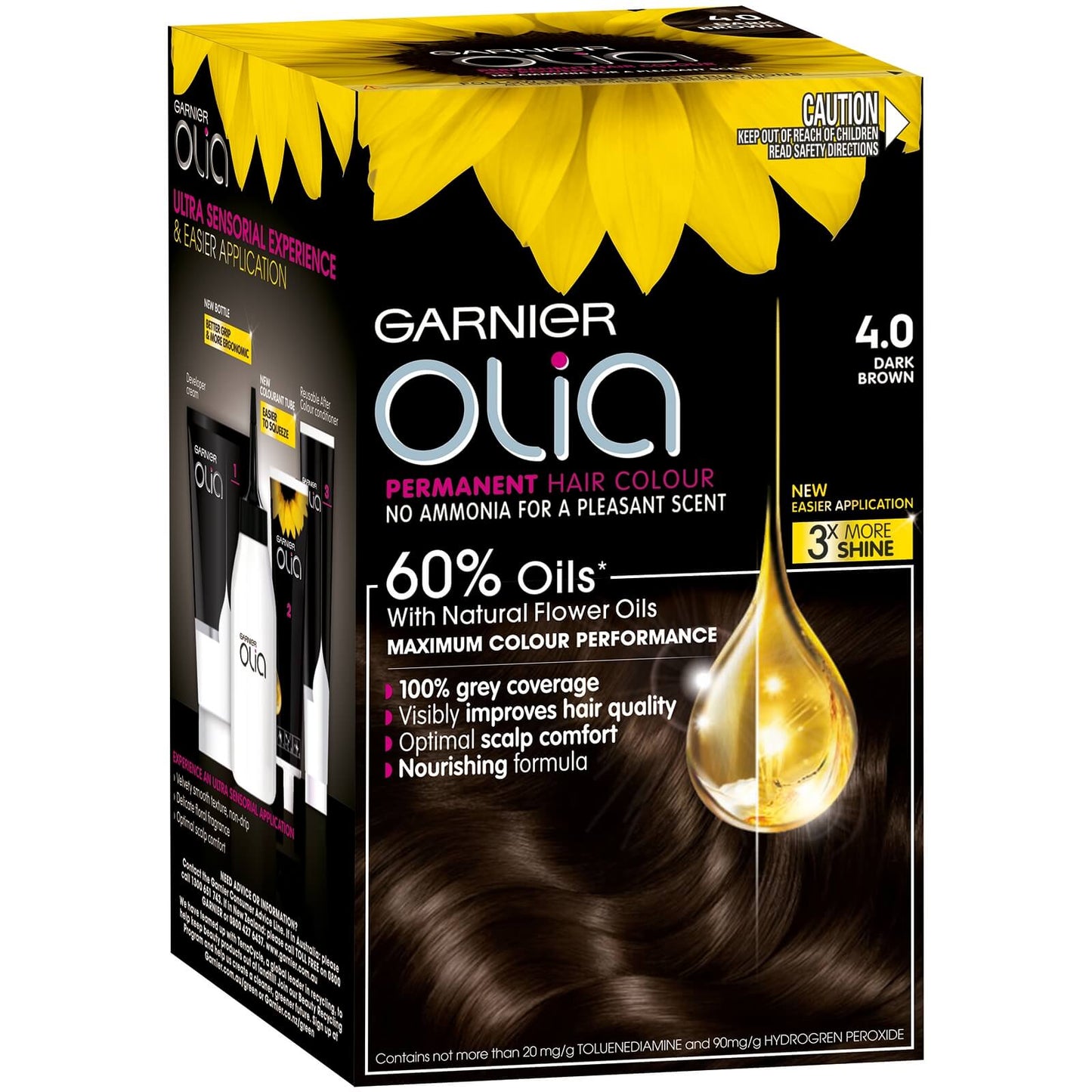 Garnier Olia Permanent Hair Colour - Dark Brown 4.0