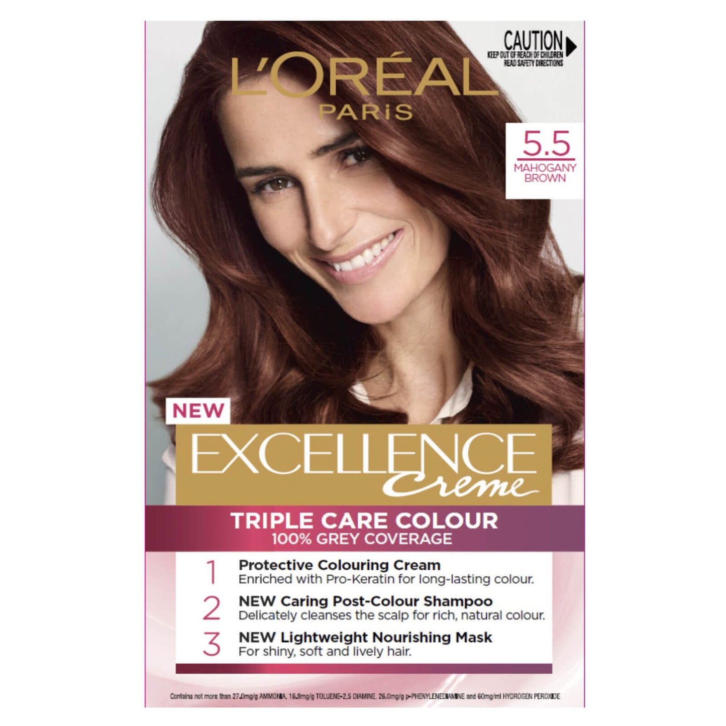 L'Oréal Paris Excellence Creme Permanent Hair Colour - Mahogany Brown 5.5