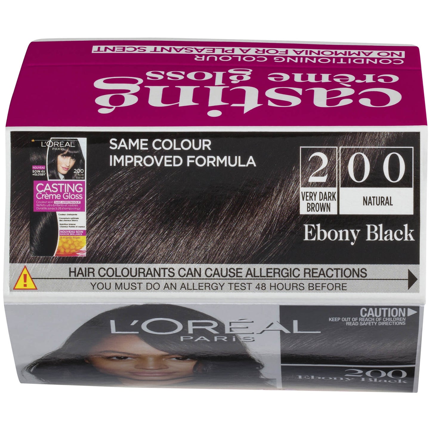 L'Oréal Paris Casting Creme Gloss Semi-Permanent Hair Colour - Ebony Black 200