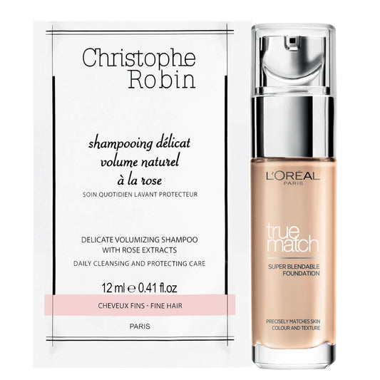 RY Classic Favourites Duo - Christophe Robin Volumizing Shampoo 12ml & L'Oreal Paris True Match Foundation Sample