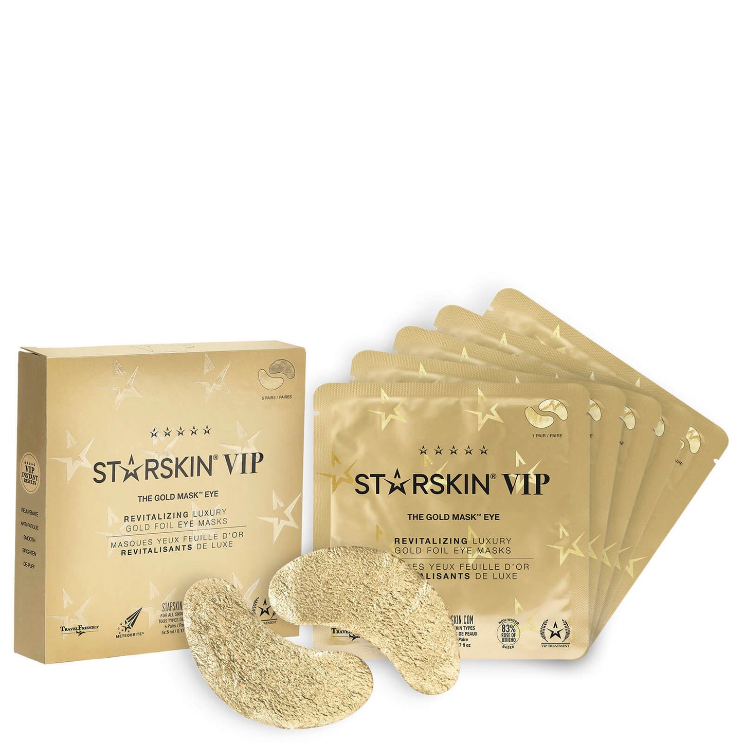 STARSKIN VIP The Gold Mask Eye Revitalizing Luxury Gold Foil Eye Masks (5 Pairs)