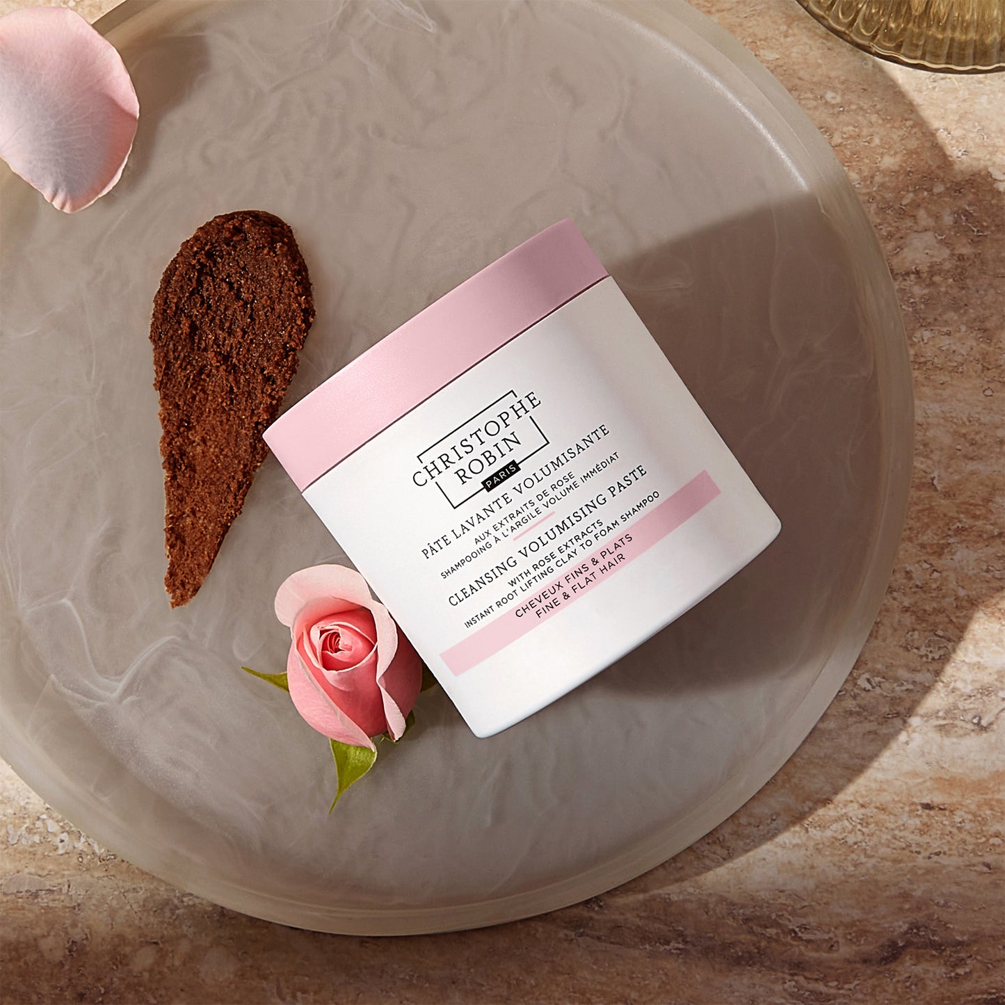 Christophe Robin Cleansing Volumising Paste with Pure Rassoul Clay and Rose 250ml