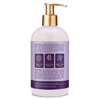 3X Shea Moisture 370ml Conditioner Strength And Colour Care Purple Rice Water With Wild Orchid And Sweet Violet Extract - 370ml