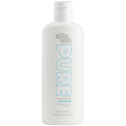 Bondi Sands Pure Self Tan Foaming Water - Light/Medium 200ml