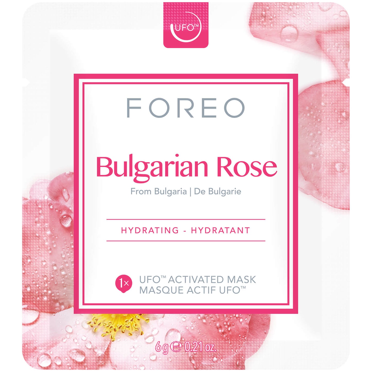 FOREO UFO Bulgarian Rose Moisture-Boosting Face Mask (1 Piece)