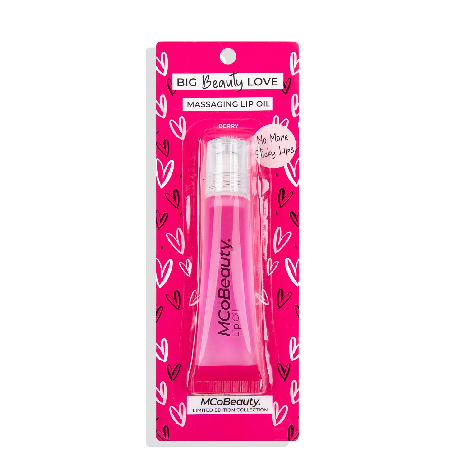 MCoBeauty Big Beauty Love Massaging Lip Oil - Berry 15ml