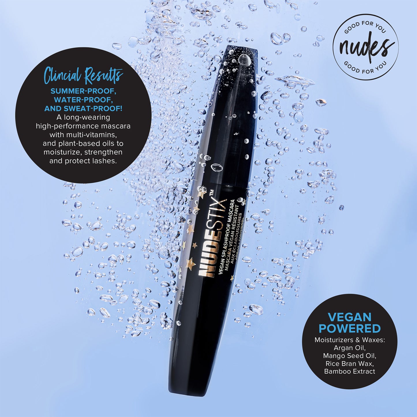 NUDESTIX Splashproof Mascara - Black 12ml