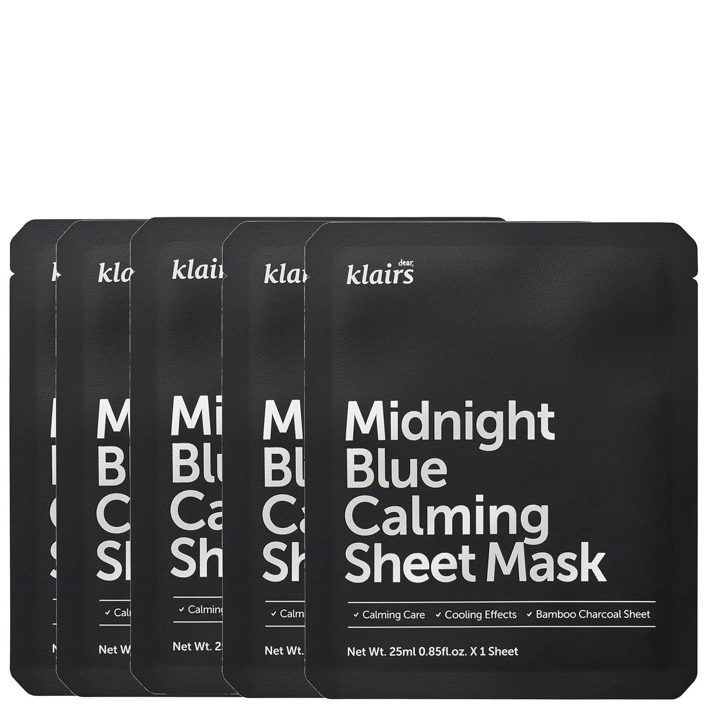 Dear, Klairs Midnight Blue Calming Sheet Mask (Pack of 5)