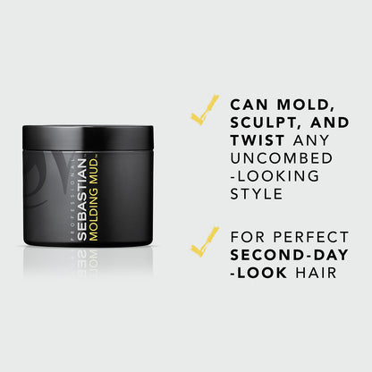 Sebastian Professional Molding Mud Hair Sculptor for Matte Hair Texture 75g