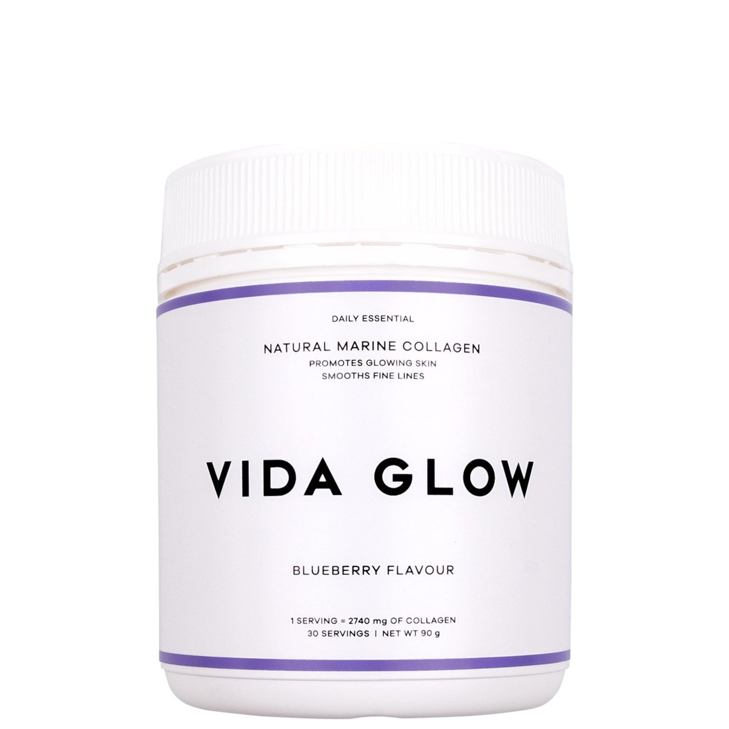 Vida Glow Marine Collagen Blueberry Loose Powder 90g