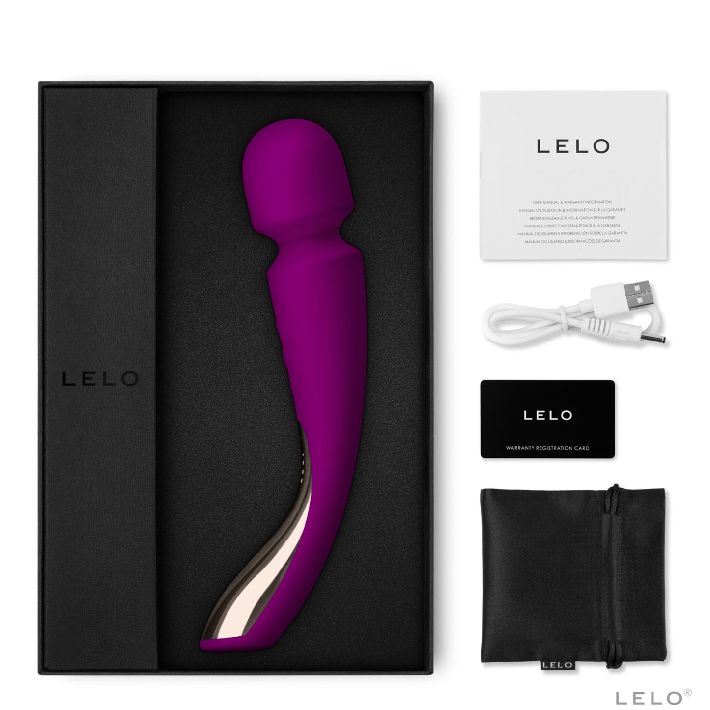 LELO Smart Wand 2 Medium - Deep Rose