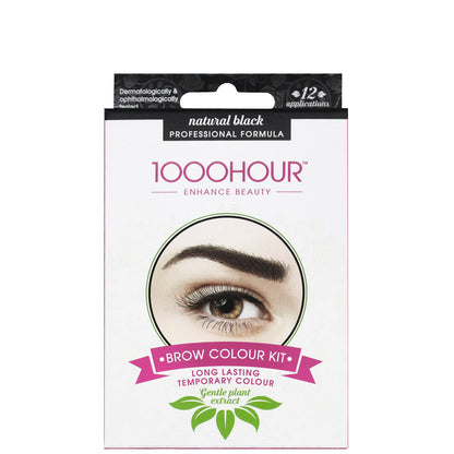 1000 Hour Eyelash & Brow Plant Extract Dye Kit - Natural Black