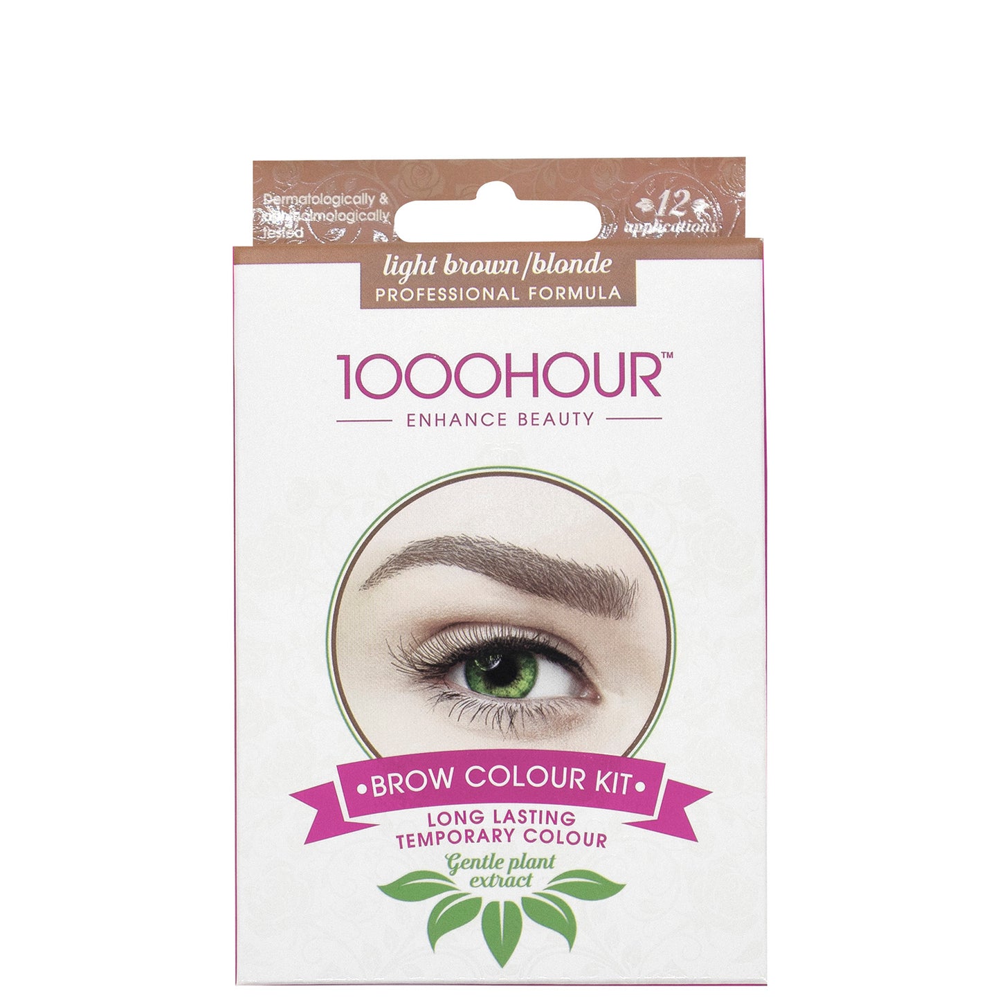 1000 Hour Eyelash & Brow Plant Extract Dye Kit - Light Brown