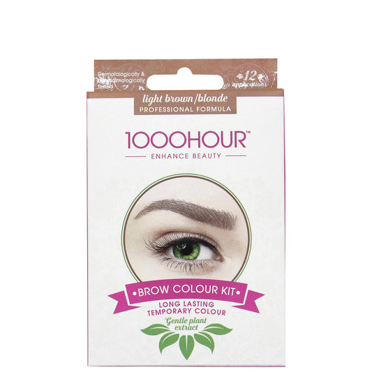 1000 Hour Eyelash & Brow Plant Extract Dye Kit - Light Brown