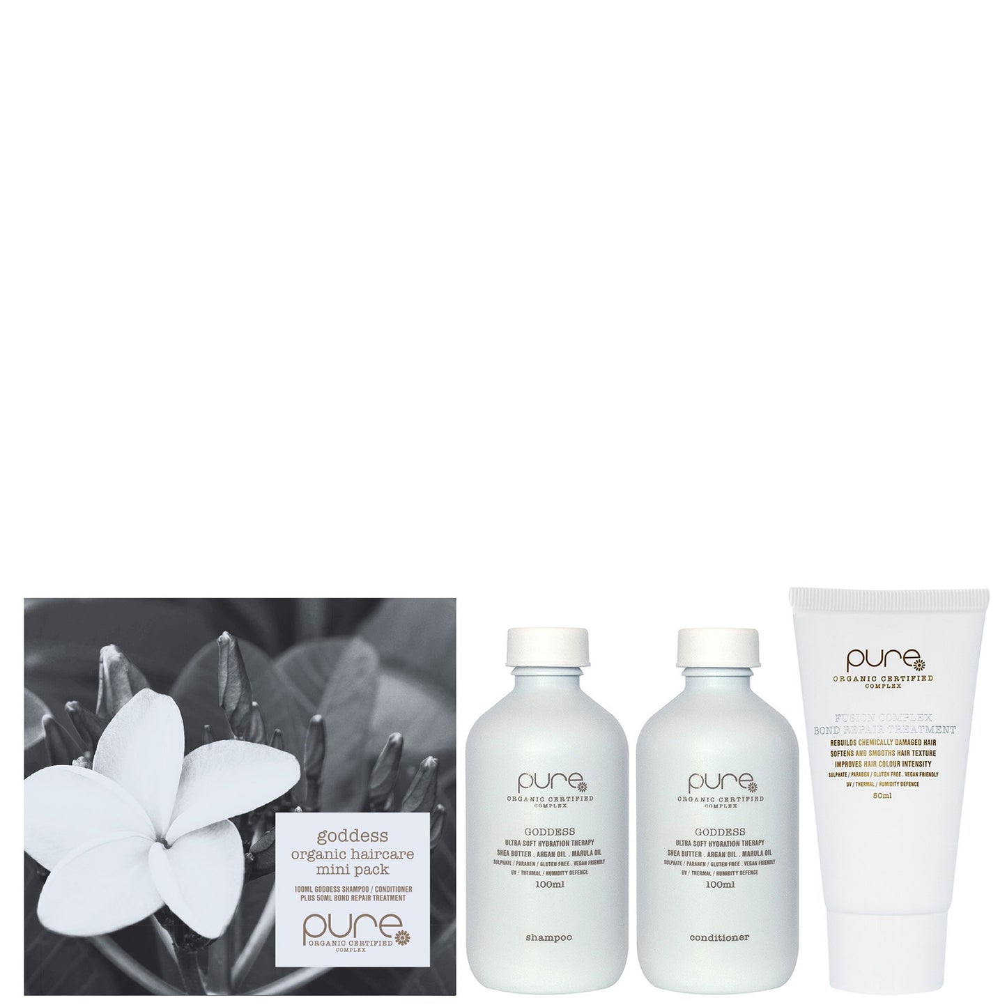 Pure Goddess Organic Haircare Mini Trio Pack