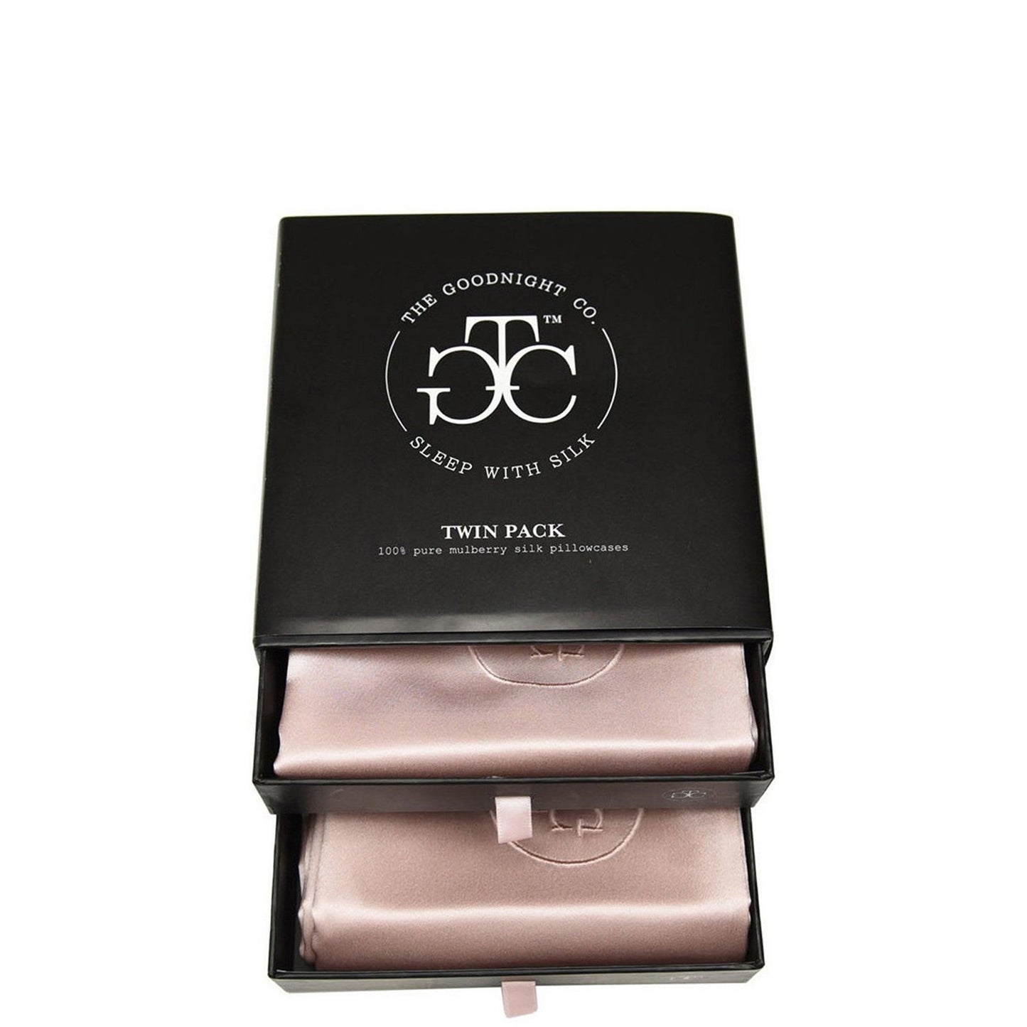 The Goodnight Co. Silk Pillowcase Twin Set King Size - Pink