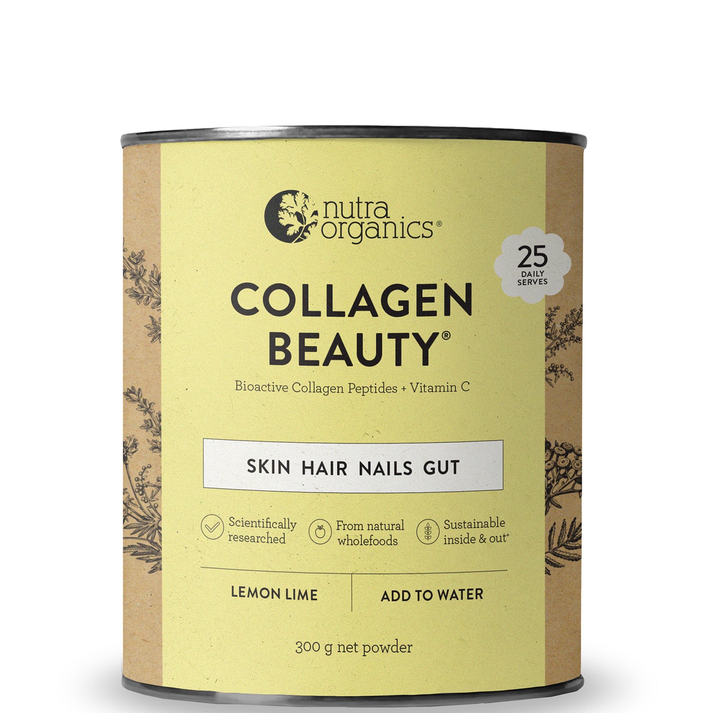 Nutra Organics Collagen Beauty - Lemon Lime 300g