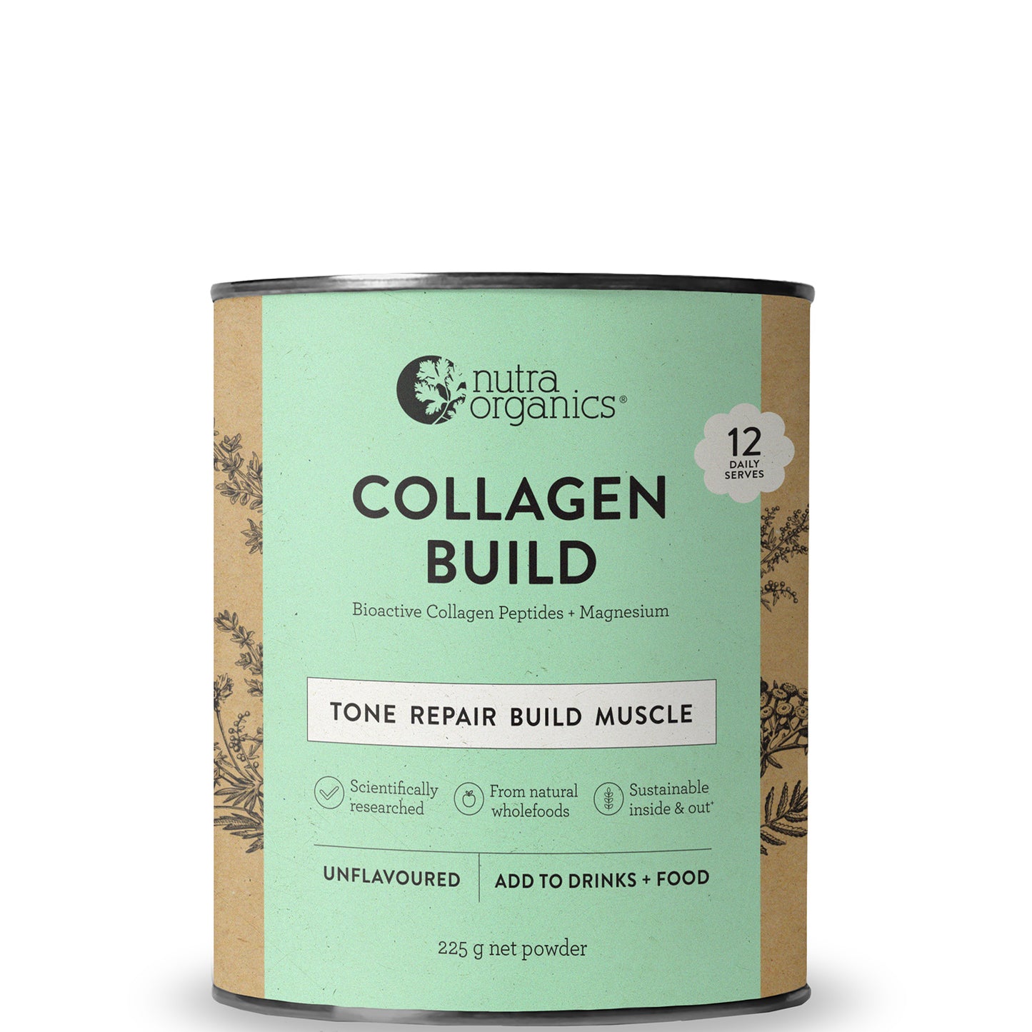 Nutra Organics Collagen Build - Unflavoured 225g