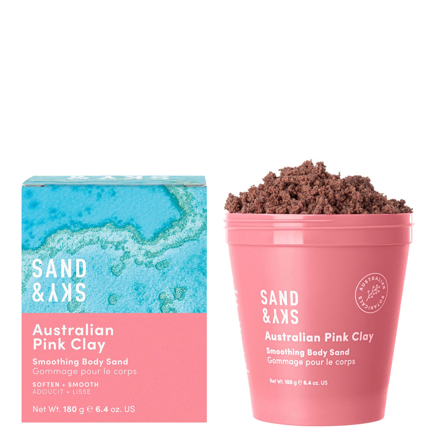 Sand & Sky Australian Pink Clay Smoothing Body Sand