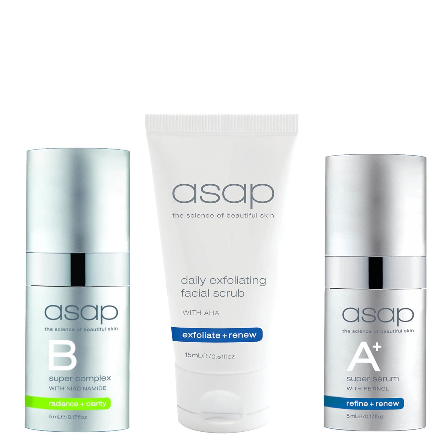 asap Scrub and Super Serum Trio